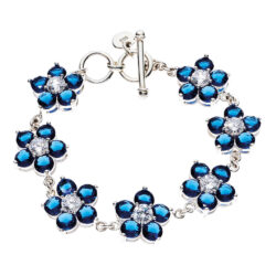 Pacífico Sterling Silver and Crystal Bracelet