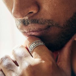 Paolo Men's Sterling Silver Chan Chan Ring