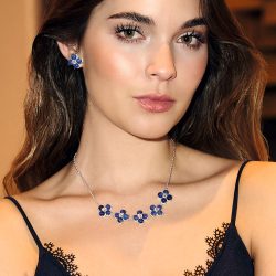 Paris Sterling Silver, Sodalite and Crystal Necklace