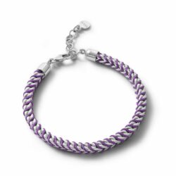 Pekin Purple Cord and Sterling Silver Bracelet