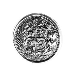 Peru Coat of Arms Sterling Silver Pin Brooch