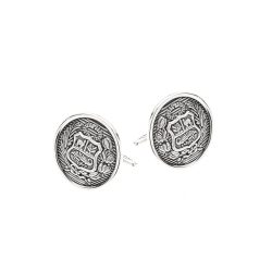 Peruvian Coat of Arms Sterling Silver Cufflinks