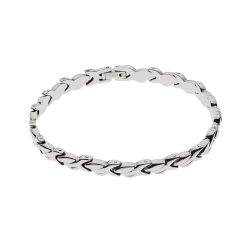 Piero Men's Sterling Silver Bracelet (Medium)
