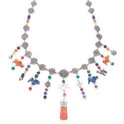 Piruw Sterling Silver and Gemstone Necklace
