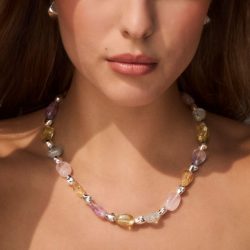 Porto Sterling Silver and Gemstone Necklace