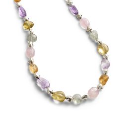 Porto Sterling Silver and Gemstone Necklace