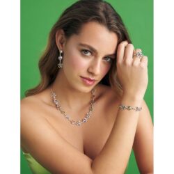 Prado Sterling Silver and Crystal Bracelet