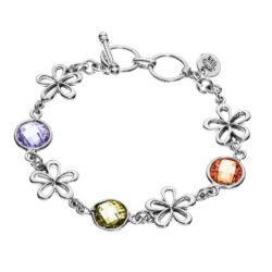Prado Sterling Silver and Crystal Bracelet