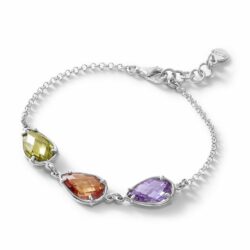 Primavera Sterling Silver and Crystal Bracelet