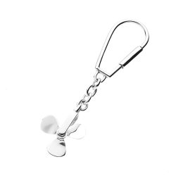 Propeller Sterling Silver Keychain
