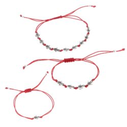 Protection Mamá Red Cord and Sterling Silver Bracelet