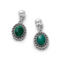 Qashwa Sterling Silver and Chrysocolla Earrings