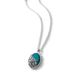 Qosqo Sterling Silver and Chrysocolla Necklace