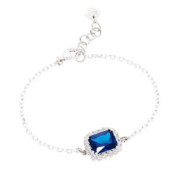Real Sterling Silver and Crystal Bracelet