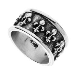 Rey Men's Oxidized Sterling Silver Ring