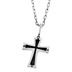 Richmond Men's Sterling Silver Cross Necklace