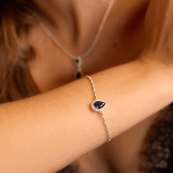 Rocío Sterling Silver and Blue Crystal Bracelet