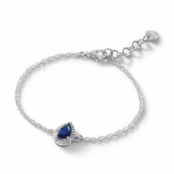 Rocío Sterling Silver and Blue Crystal Bracelet