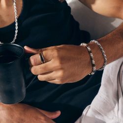 Ronaldo Men's Sterling Silver Link Bracelet