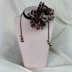 Rose and Animal Print Choker