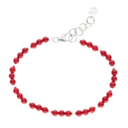 Rot Sterling Silver and Red Coral Bracelet