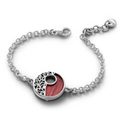 Rumba Sterling Silver and Red Spondylus Bracelet