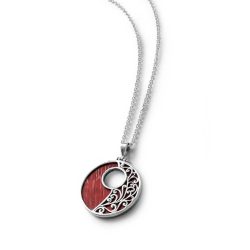Rumba Sterling Silver and Red Spondylus Necklace