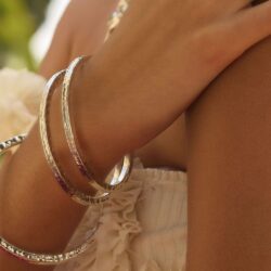 Rumi Hammered Sterling Silver Bangle Bracelet Andes Luxe Rumi Hammered Sterling Silver Bangle Bracelet