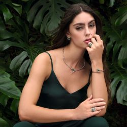 Sachamama Sterling Silver and Malachite Serpent Earrings Andes Luxe