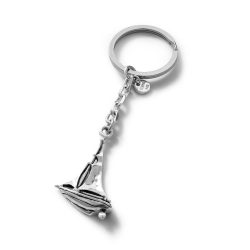 Sailboat Sterling Silver Keychain