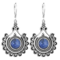 Sami Blue Sterling Silver and Sodalite Earrings