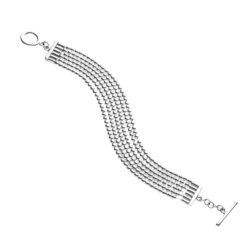 San Andrés Sterling Silver Six-Row Bracelet Andes Luxe San Andrés Sterling Silver Six-Row Bracelet