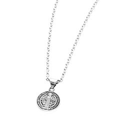 San Benito Men's Sterling Silver Medal Necklace