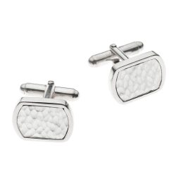 Santorini Hammered Sterling Silver Cufflinks