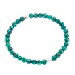Selva Men’s Sterling Silver and Malachite Bracelet Andes Luxe Selva Men's Sterling Silver and Malachite Bracelet