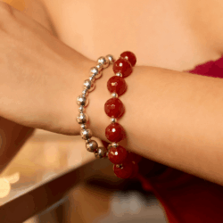 Semillas Hammered Sterling Silver Bead Bracelet Andes Luxe Semillas Hammered Sterling Silver Bead Bracelet