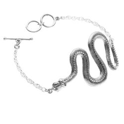 Serpiente Amaru Sterling Silver and Crystal Bracelet Andes Luxe Serpiente Amaru Sterling Silver and Crystal Bracelet