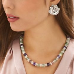 Sintra Sterling Silver and Fluorite Necklace