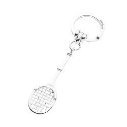 Tennis Sterling Silver Keychain