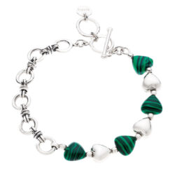 Ternura Sterling Silver and Malachite Bracelet