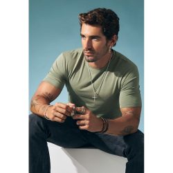 Thom Men's Leather, Sterling Silver and Tiger's Eye Bracelet