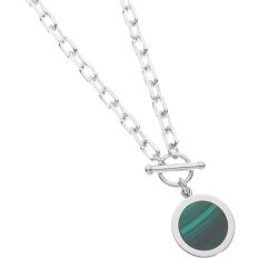 Tolosa Sterling Silver and Malachite Necklace