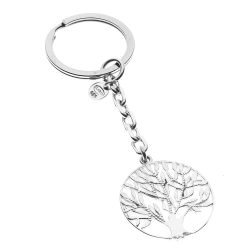 Tree Sterling Silver Keychain