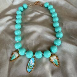 Turquoise Garden Floral Necklace Collection Andes Luxe