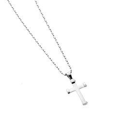 Ucayali Men's Sterling Silver Cross Necklace