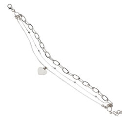 Valentin Sterling Silver Three-Row Bracelet