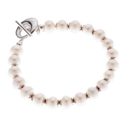 Vasari Sterling Silver and Pearl Bracelet