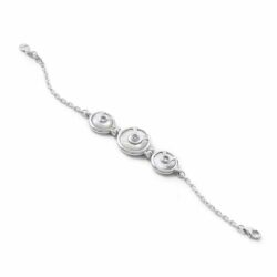 Vegas Sterling Silver, Mother-of-Pearl and Crystal Bracelet