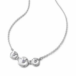 Vegas Sterling Silver, Mother-of-Pearl and Crystal Necklace