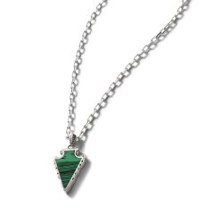 Verdemar Men's Sterling Silver and Malachite Necklace